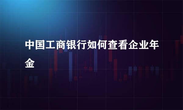 中国工商银行如何查看企业年金
