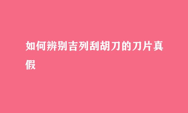如何辨别吉列刮胡刀的刀片真假