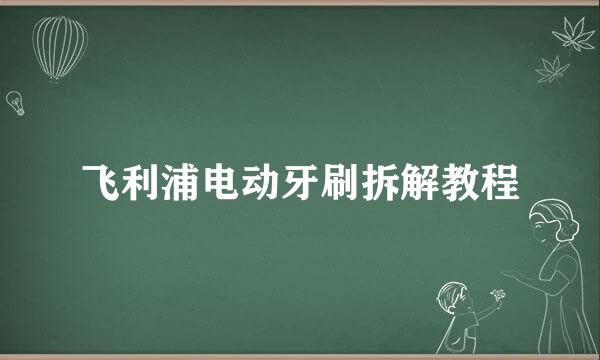 飞利浦电动牙刷拆解教程