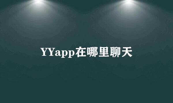 YYapp在哪里聊天