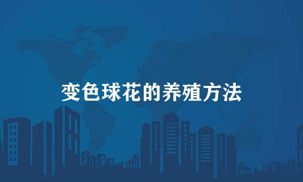 变色球花的养殖方法