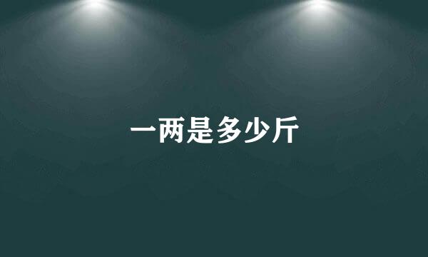 一两是多少斤