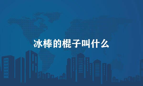 冰棒的棍子叫什么