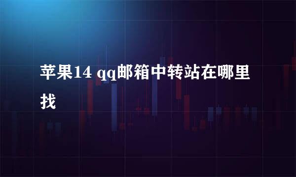 苹果14 qq邮箱中转站在哪里找
