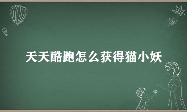 天天酷跑怎么获得猫小妖