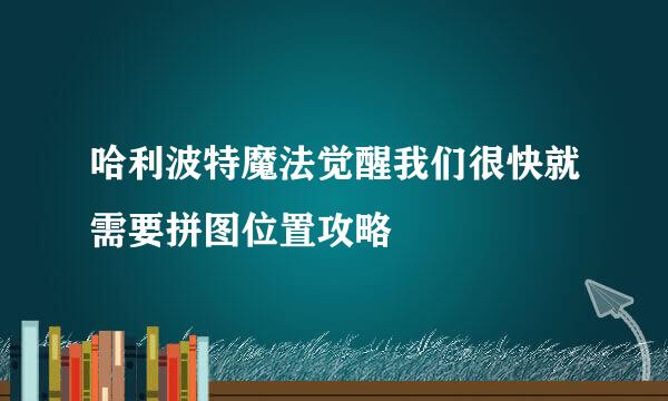 哈利波特魔法觉醒我们很快就需要拼图位置攻略