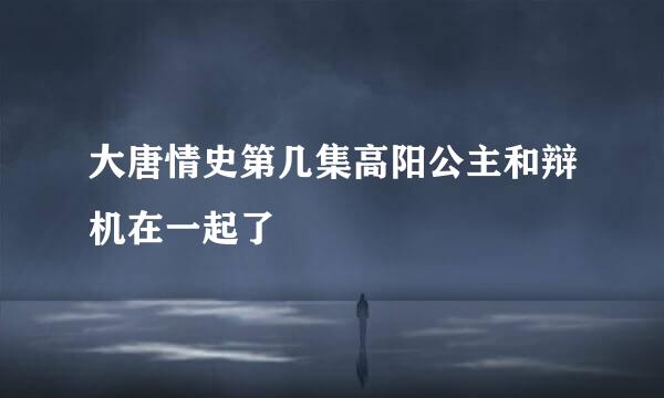 大唐情史第几集高阳公主和辩机在一起了