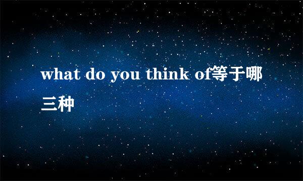 what do you think of等于哪三种