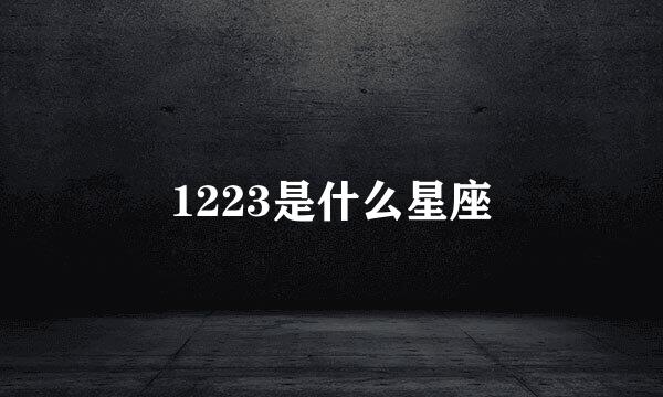1223是什么星座