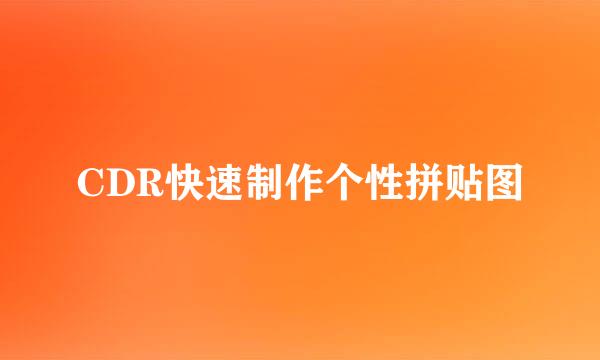 CDR快速制作个性拼贴图