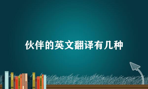 伙伴的英文翻译有几种