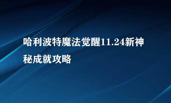 哈利波特魔法觉醒11.24新神秘成就攻略