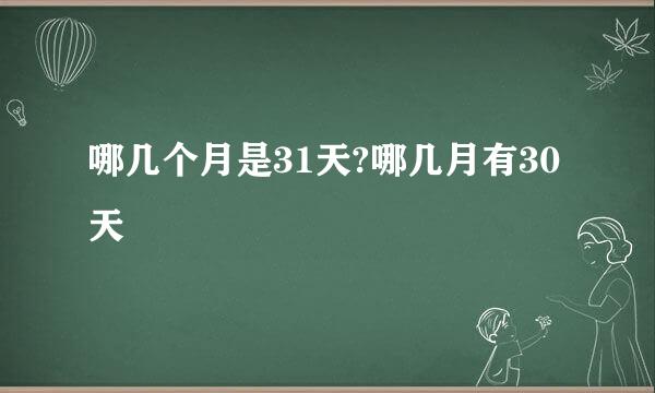 哪几个月是31天?哪几月有30天