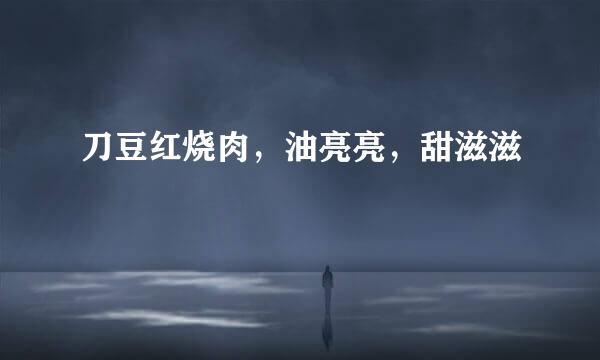 刀豆红烧肉，油亮亮，甜滋滋