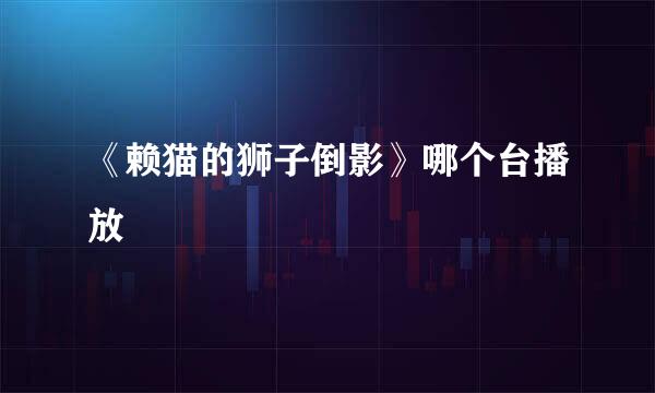 《赖猫的狮子倒影》哪个台播放