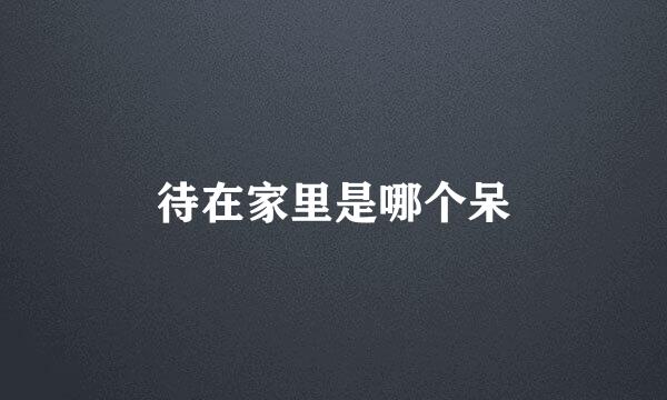待在家里是哪个呆