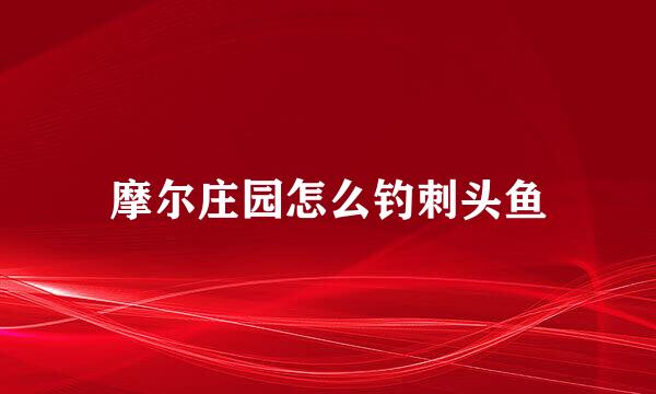 摩尔庄园怎么钓刺头鱼