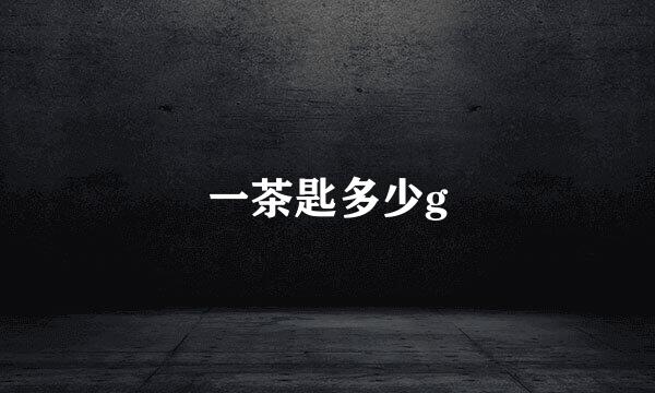 一茶匙多少g