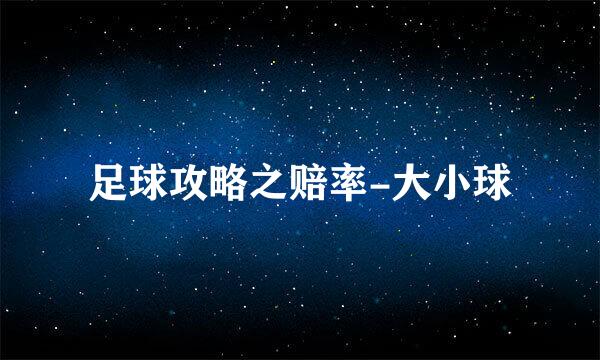 足球攻略之赔率-大小球