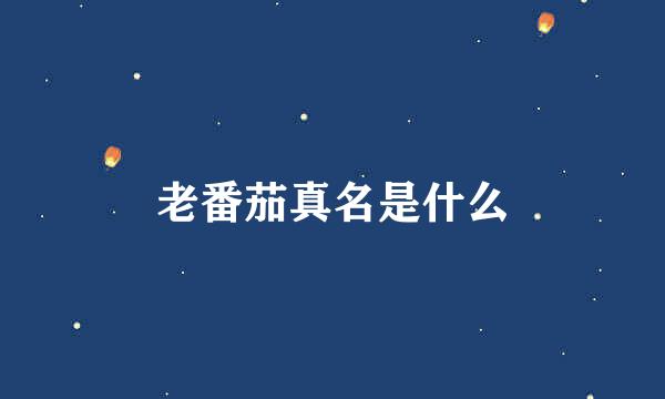 老番茄真名是什么