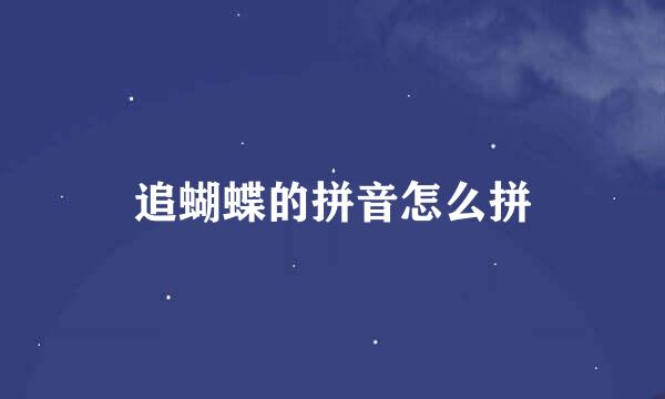 追蝴蝶的拼音怎么拼
