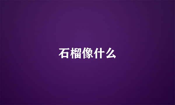 石榴像什么