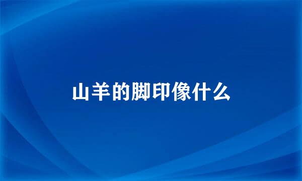 山羊的脚印像什么