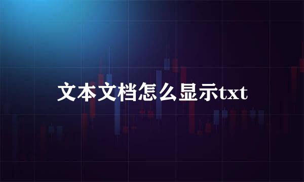 文本文档怎么显示txt