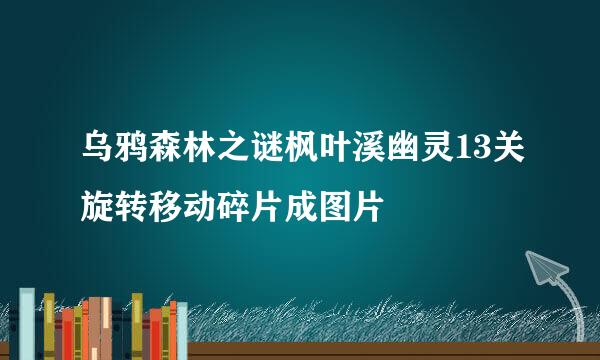 乌鸦森林之谜枫叶溪幽灵13关旋转移动碎片成图片
