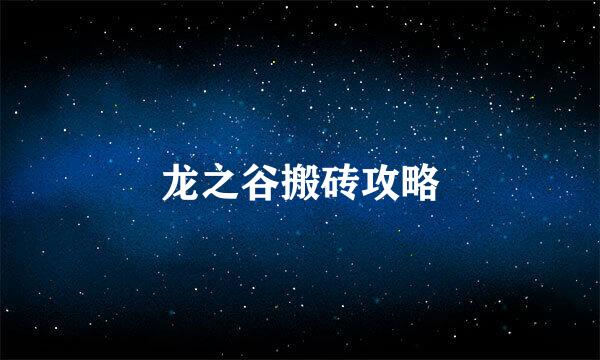 龙之谷搬砖攻略