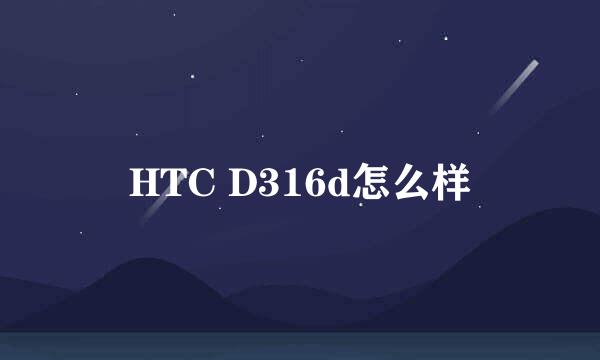 HTC D316d怎么样