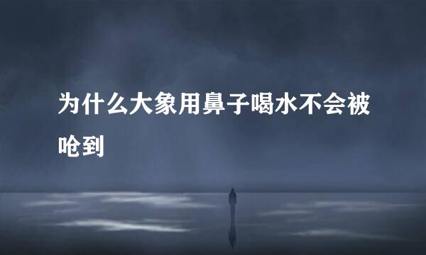 为什么大象用鼻子喝水不会被呛到