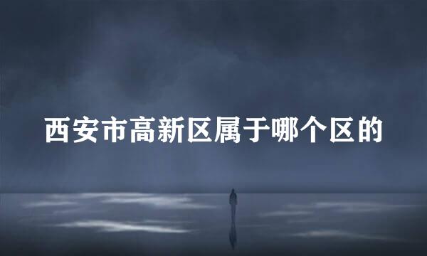 西安市高新区属于哪个区的