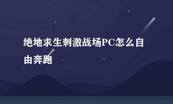 绝地求生刺激战场PC怎么自由奔跑