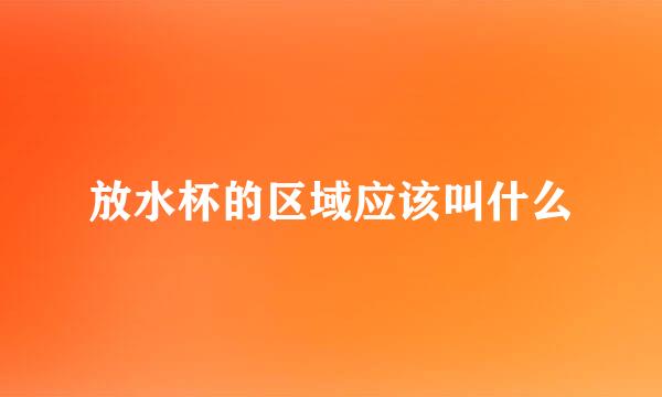 放水杯的区域应该叫什么
