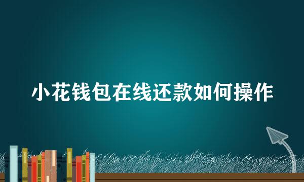 小花钱包在线还款如何操作