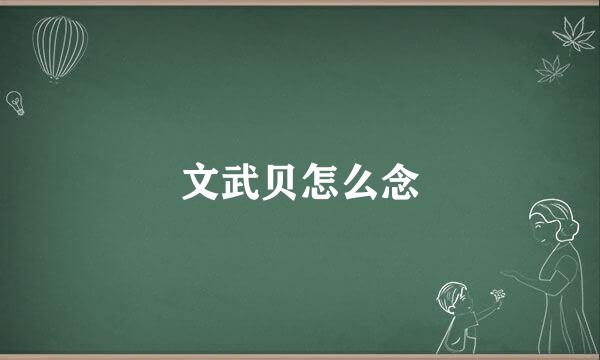 文武贝怎么念
