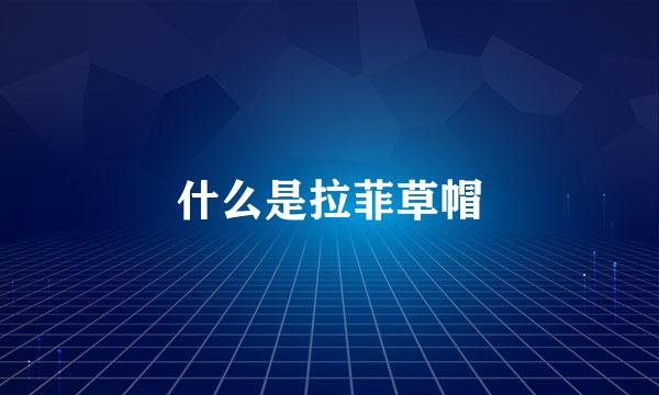什么是拉菲草帽