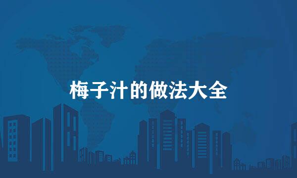 梅子汁的做法大全