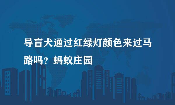 导盲犬通过红绿灯颜色来过马路吗?蚂蚁庄园