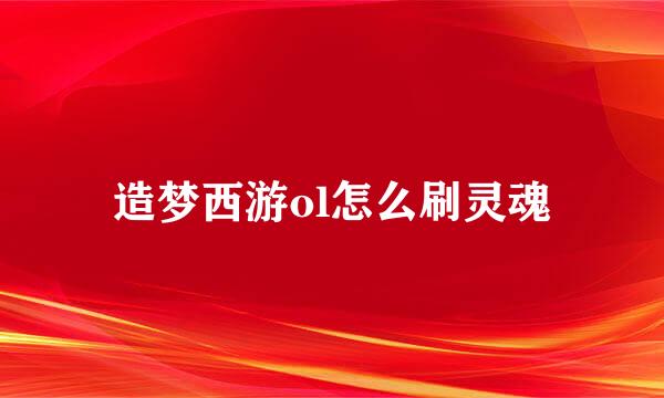 造梦西游ol怎么刷灵魂