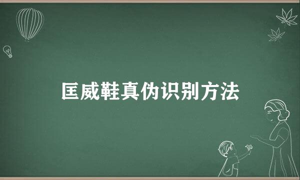 匡威鞋真伪识别方法