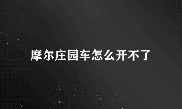 摩尔庄园车怎么开不了