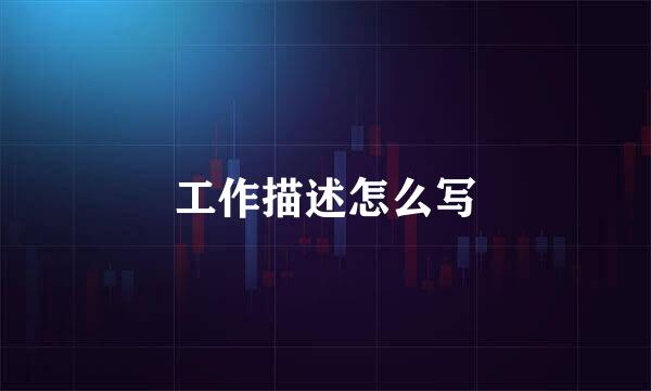 工作描述怎么写