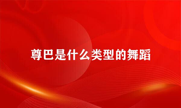 尊巴是什么类型的舞蹈