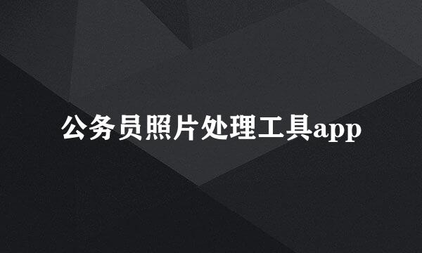 公务员照片处理工具app
