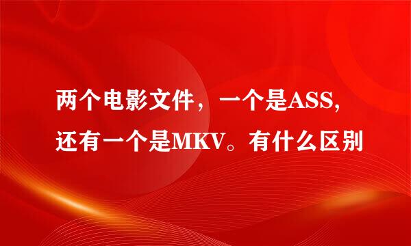 两个电影文件，一个是ASS,还有一个是MKV。有什么区别