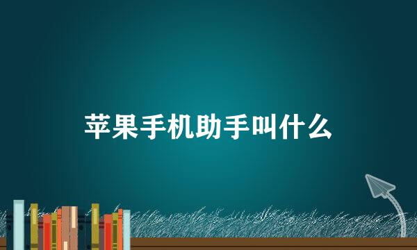 苹果手机助手叫什么