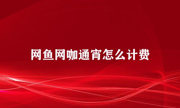 网鱼网咖通宵怎么计费