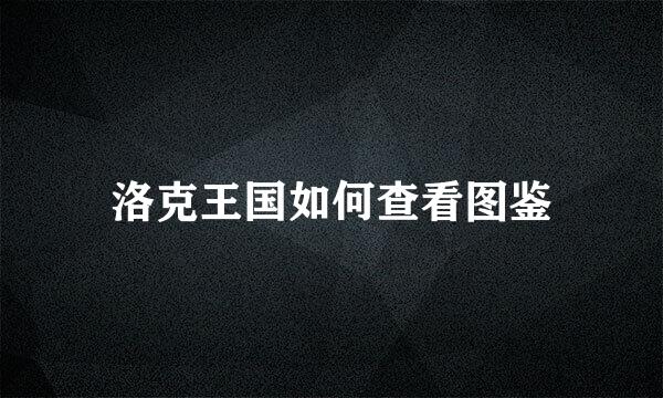 洛克王国如何查看图鉴